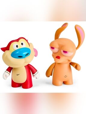 Kidrobot Ren & Stimpy Vinyl Figures 2 Pack Nickelodeon Animation 2018